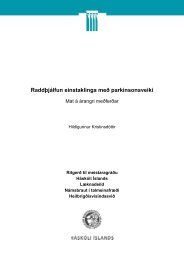 Raddþjálfun einstaklinga með parkinsonsveiki: Mat á ... - Skemman