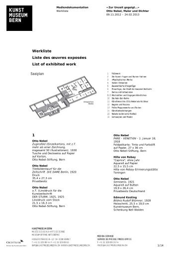 Download Werkliste Otto Nebel - Kunstmuseum Bern