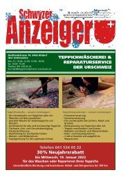 Schwyzer Anzeiger – Woche 2 – 14. Januar 2022