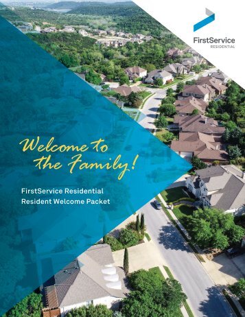 FirstService Residential Resident Welcome Packet - SFH