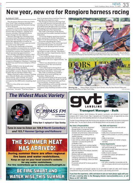 North Canterbury News: January 13, 2022