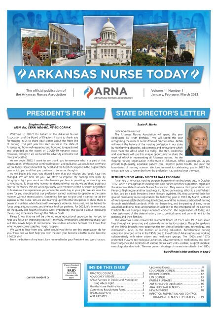 Arkansas Nurse Today - January 2022