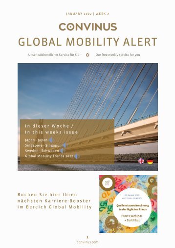 CONVINUS Global Mobility Alert Week 2.2022