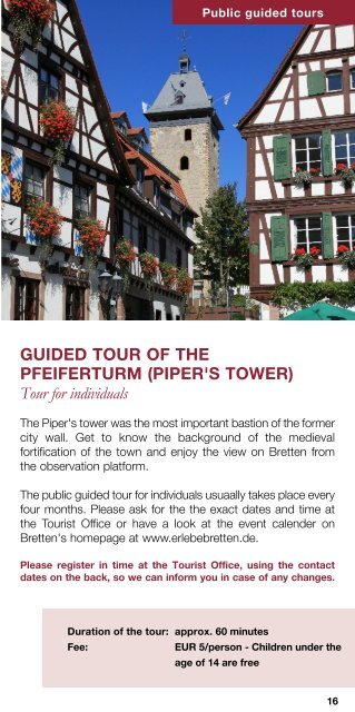 Guided Tours and walks