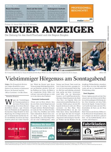 Neuer Anzeiger 14. Januar 2022