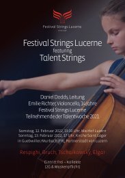 Festival Strings Lucerne featuring Talent Strings