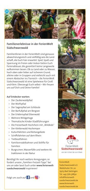 Familien-Erlebniskarte Schwarzwald