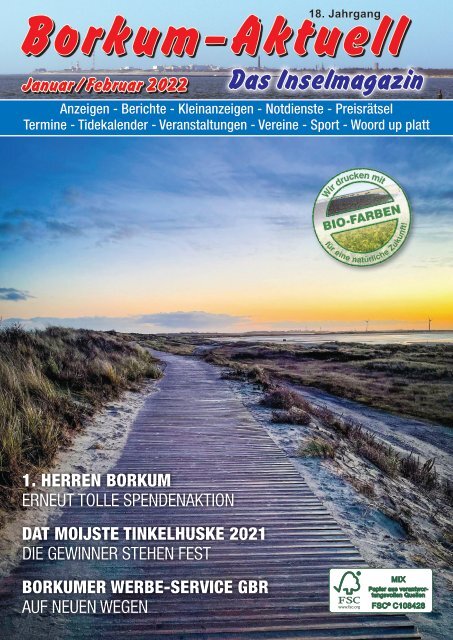Januar/Februar 2022 Borkum-Aktuell - Das Inselmagazin
