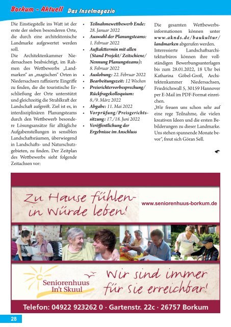 Januar/Februar 2022 Borkum-Aktuell - Das Inselmagazin