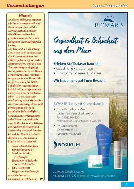 Januar/Februar 2022 Borkum-Aktuell - Das Inselmagazin