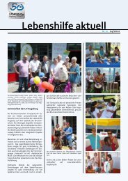 newsletter 4_2012 - Lebenshilfe Augsburg eV