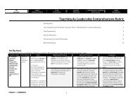 TAL Comprehensive Rubric FINAL - Teaching As Leadership