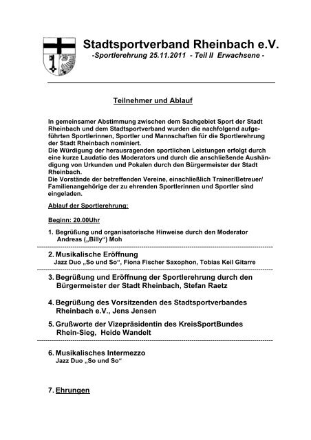 Stadtsportverband Rheinbach e.V. - Web - Real