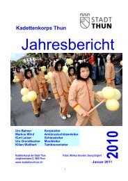 Jahresbericht 2010 - bei den Thuner Kadetten