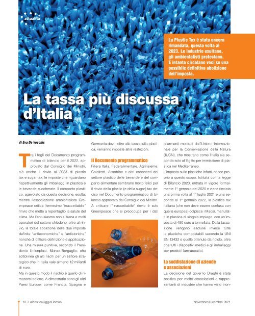 La Plastica Oggi e Domani - n° 4 Novembre / Dicembre 2021