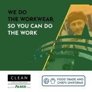 CLEAN Workwear Brochure - CHEFS and FOOD