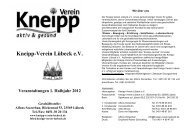 Oliver Wegener - Kneipp-Verein Lübeck eV