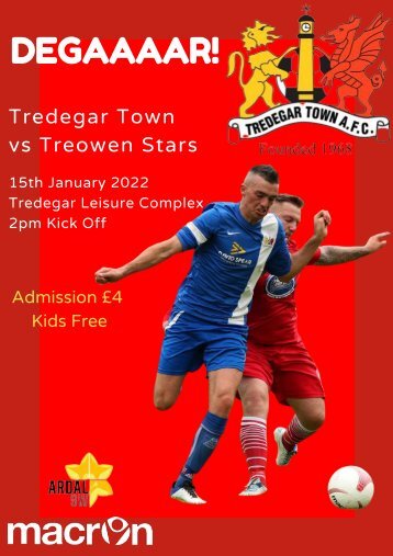 TREDEGAR TOWN FC VS TREOWEN STARS FC 150122