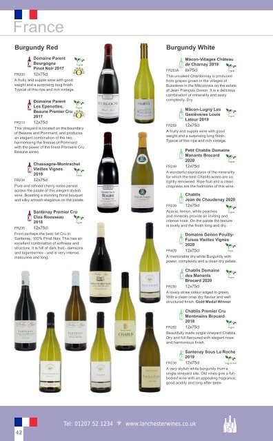 Lanchester Wines Brochure 2022 