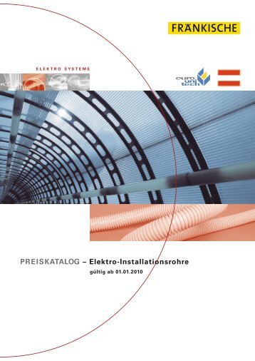 PREISKATALOG – Elektro-Installationsrohre - Euro Unitech