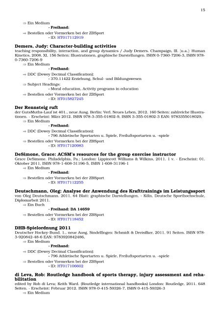 PDF Neukatalogisate 09. Februar 2012 - Zentralbibliothek der ...