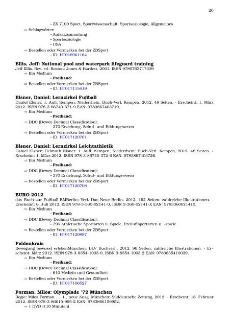 PDF Neukatalogisate 09. Februar 2012 - Zentralbibliothek der ...