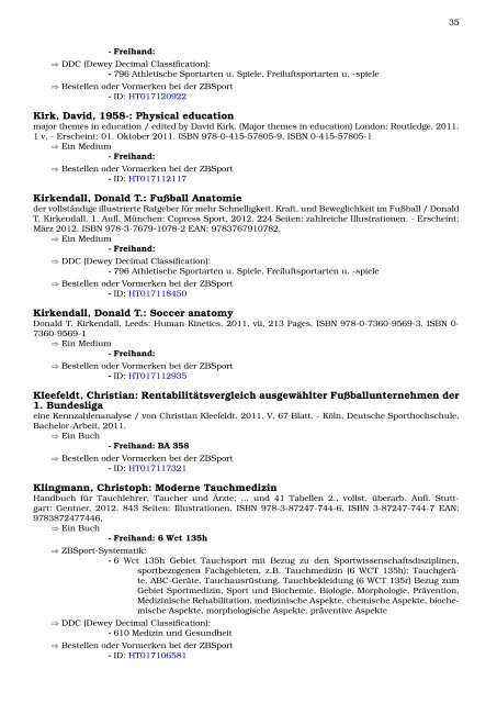 PDF Neukatalogisate 09. Februar 2012 - Zentralbibliothek der ...