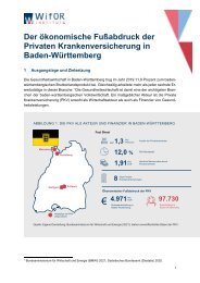 WifOR-Regionalstudie: Der ökonomische Fußabdruck der PKV in Baden-Württemberg