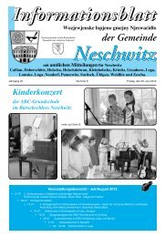 Informationsblatt Informationsblatt - Gemeinde Neschwitz