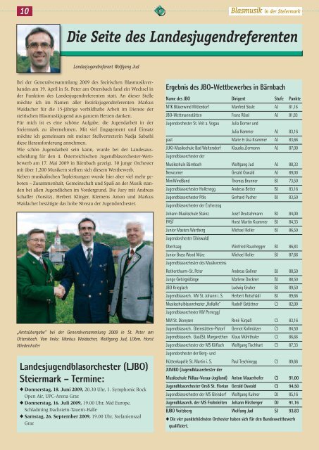 30 steirische Jugendblasorchester beim Landesbewerb in Bärnbach