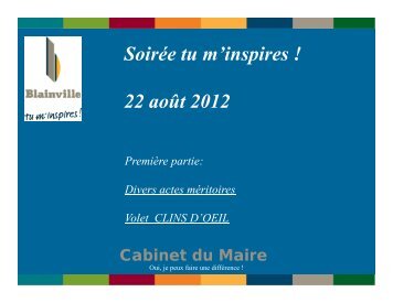 Soirée tu m'inspires ! 22 août 2012 - Blainville