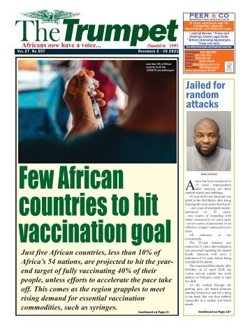 The Trumpet Newspaper Issue 557 (November 3 - 16 2021)