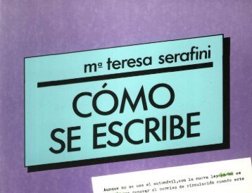 María Teresa Serafini - Cómo se escribe