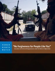 Taliban-Willkür in Afghanistan (HRW-Report)