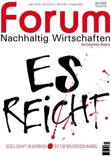 forum 04/2020: Jetzt reicht's!