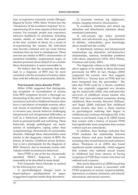 SYMPTOMATOLOGY OF RECONSTITUTION OF TRAUMA IN ADULTS WITH A HISTORY OF CHILDHOOD SEXUAL ABUSE. AN APPROACH FROM THE PERSPECTIVE OF SONapp APPLICATION