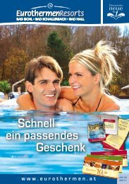 www . eurothermen . at Schnell ein passendes Geschenk