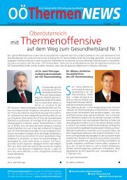 OÖThermenNEWS - EurothermenResorts OÖ Thermenholding GmbH