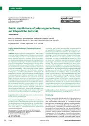 Public Health und Bewegung - Public Health - Medizinische ...