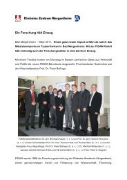 FIDAM_Einweihungsfeier_2011 - Diabetes Zentrum Mergentheim