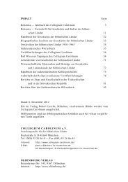 INHALT Seite Bohemia — Jahrbuch des Collegium Carolinum 3 ...