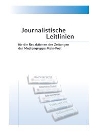 Leitlinien für die journalistische Arbeit - Main-Post