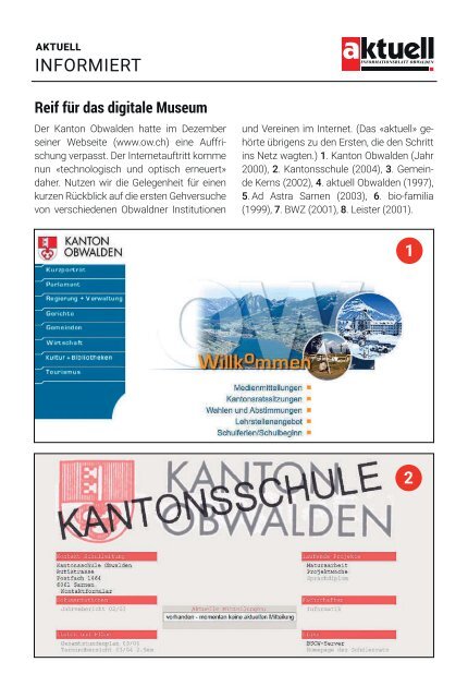 Aktuell Obwalden | KW03 | 20. Januar 2022