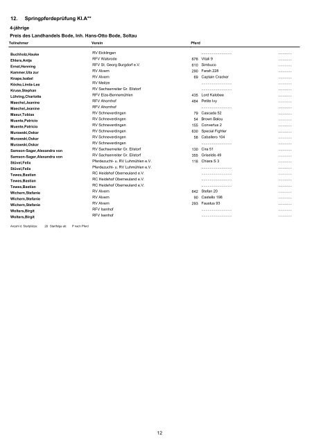 Programmheft - Reiterverein Alvern