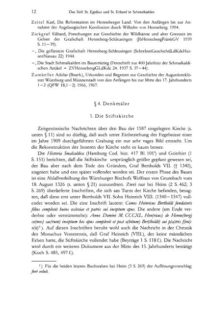 Die Stifte in Schmalkalden und Römhild - Germania Sacra Online