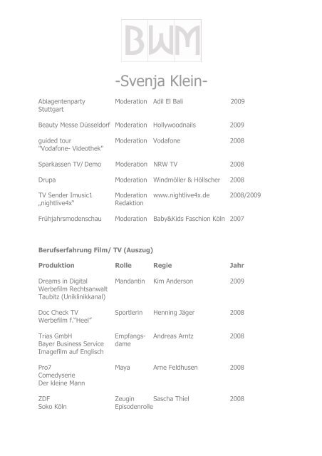 Svenja Klein_Mappe