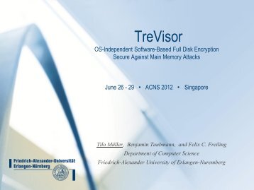 TreVisor - Cryptography & Security Department