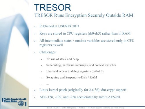 TreVisor - Cryptography & Security Department