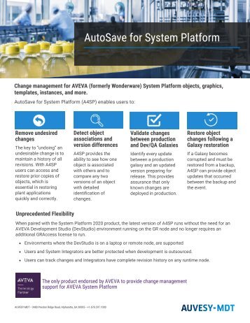 Brochure - AutoSave for System Platform