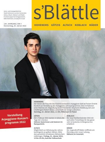 s'Blättle Nr. 3 - Do, 20. Jänner 2022